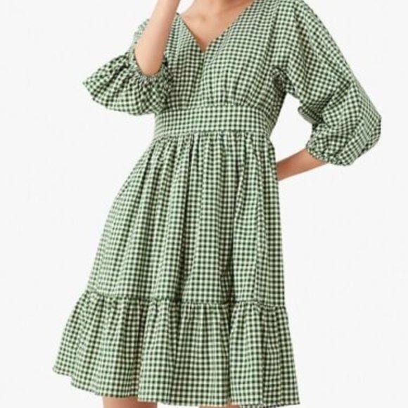 Kate Spade green gingham dress - Picture 1 of 2